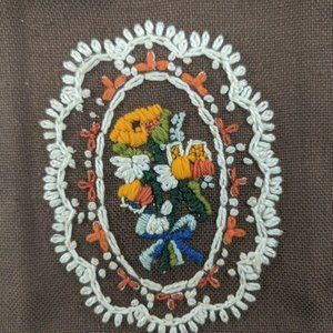 Sunset Jiffy Poppy Lace Embroidery #218 Completed